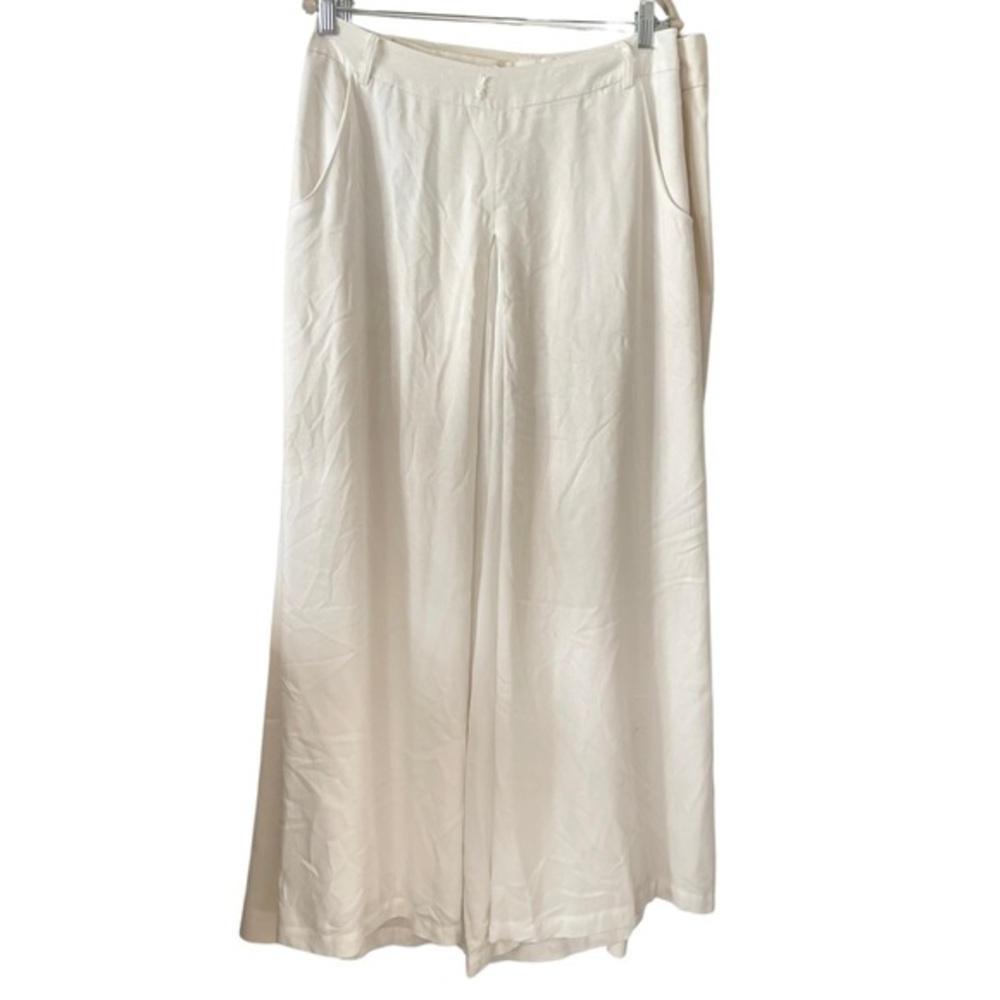 J Peterman Palazzo pants wide leg rayon pant size 12‎